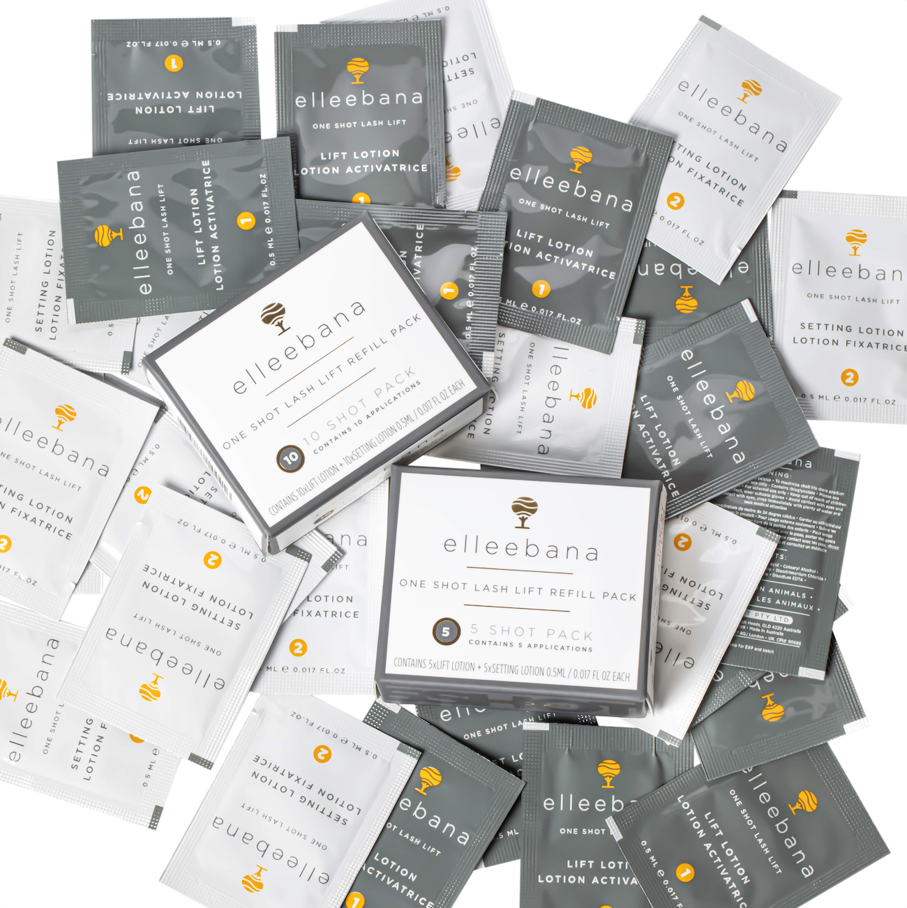 Elleebana Lash lift lotions | ONE SHOT perm and neutraliser REFILL PACK
