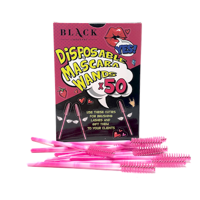 Pink Disposable Mascara Wands x 50