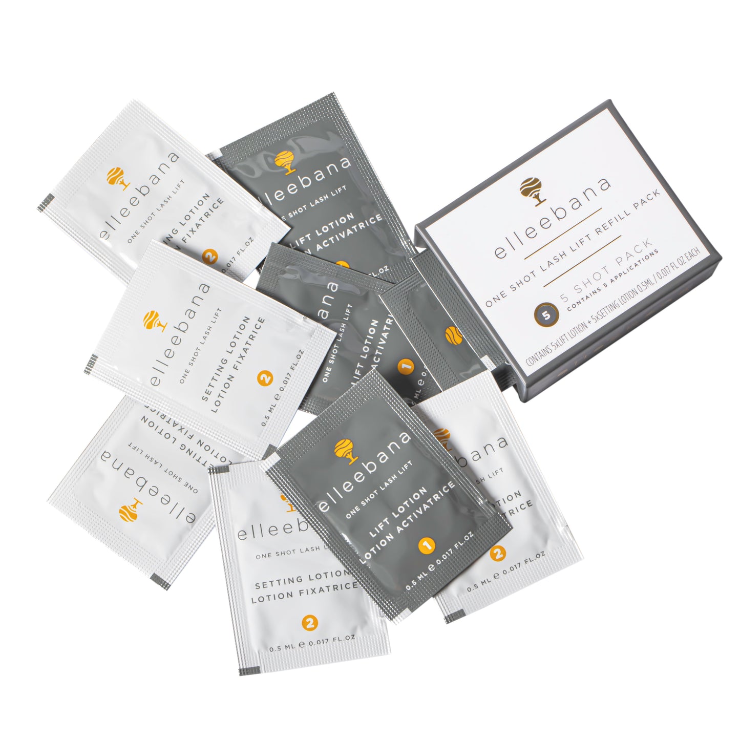 Elleebana Lash lift lotions | ONE SHOT perm and neutraliser REFILL PACK