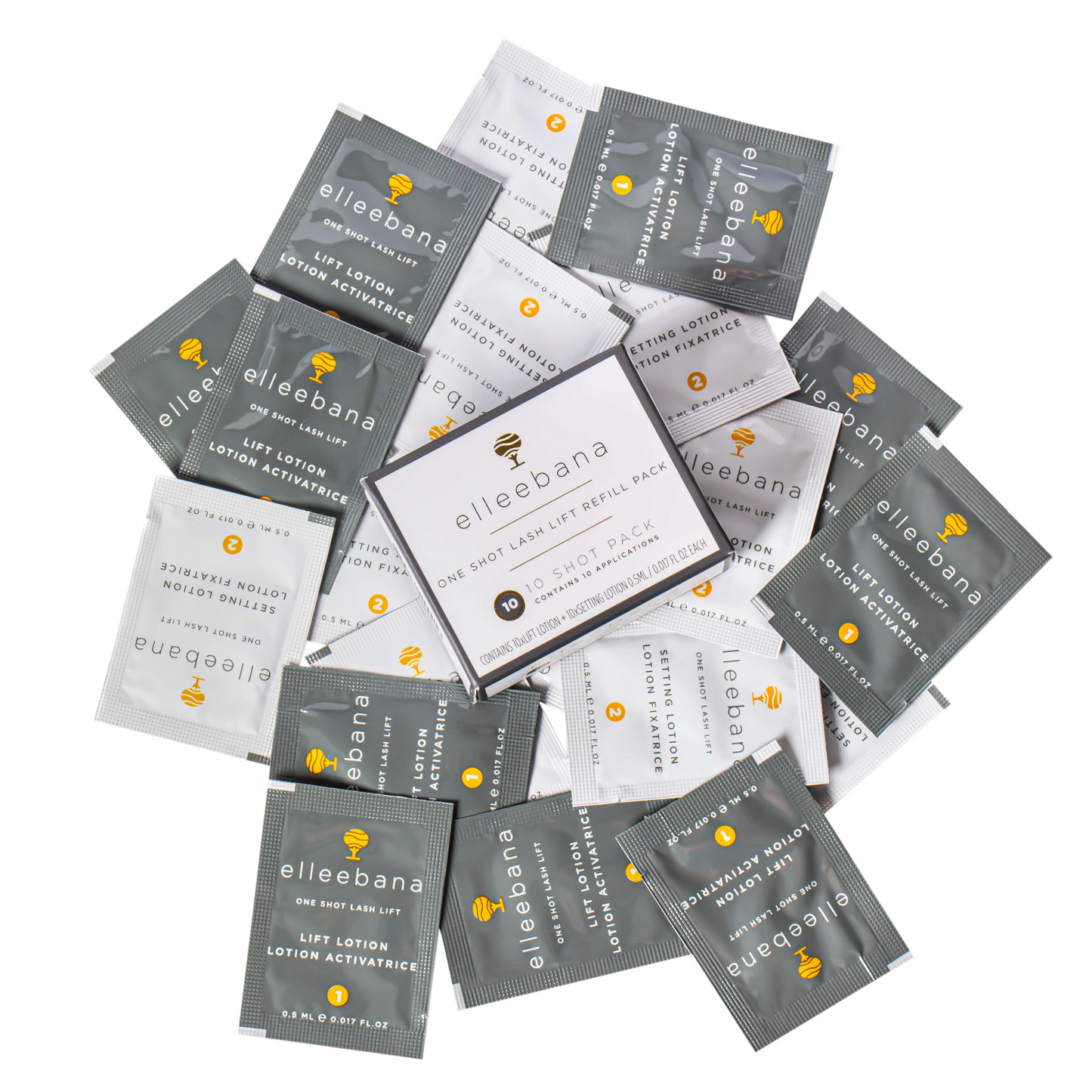 Elleebana Lash lift lotions | ONE SHOT perm and neutraliser REFILL PACK
