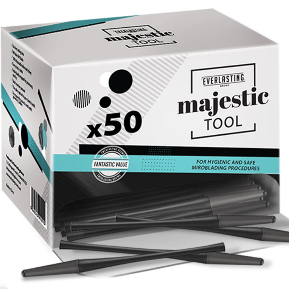 Single-use sterile microblading hand tool with a universal collet head designed to fit any standard microblading blade or shading needle pin.