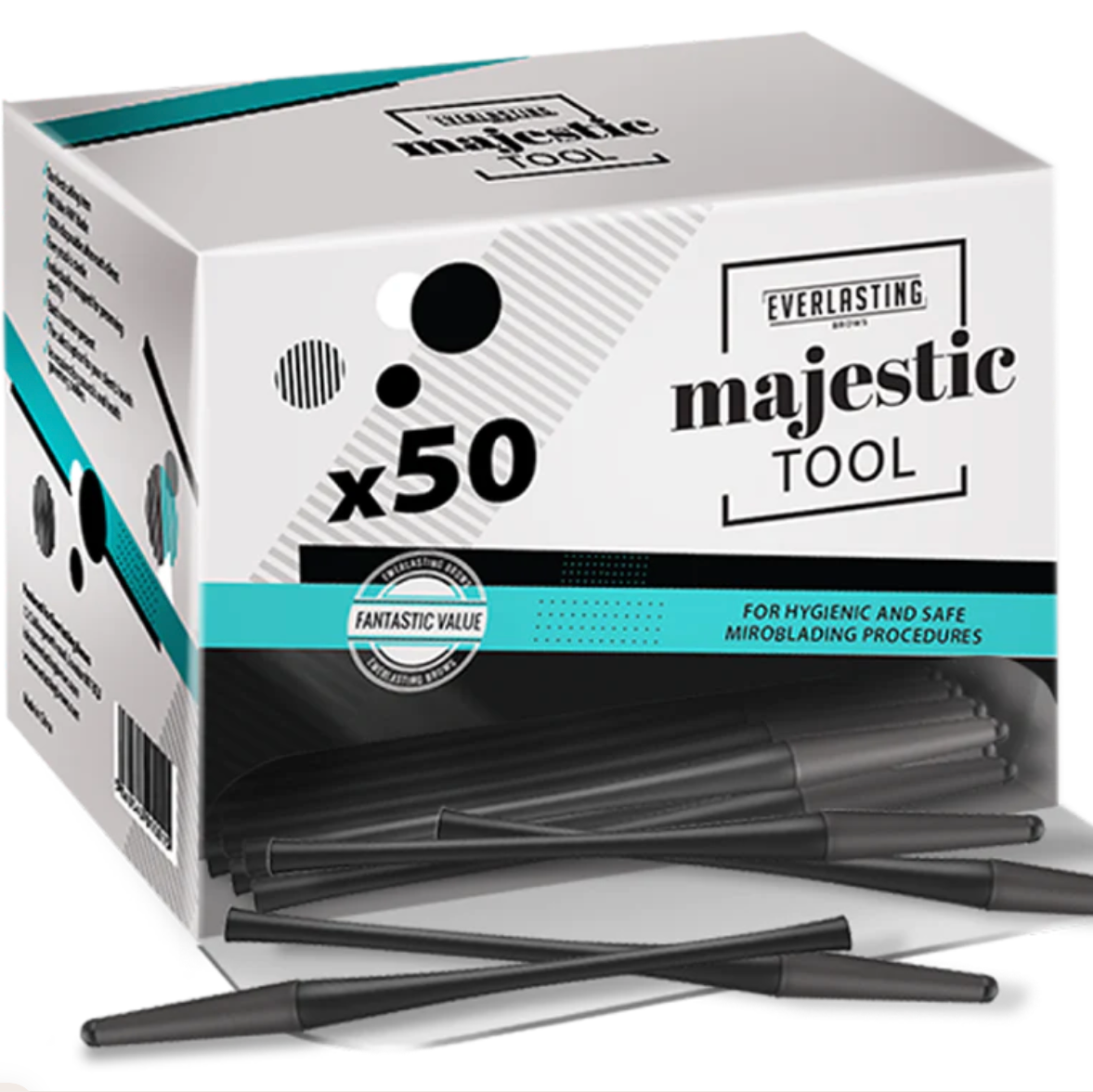 Single-use sterile microblading hand tool with a universal collet head designed to fit any standard microblading blade or shading needle pin.