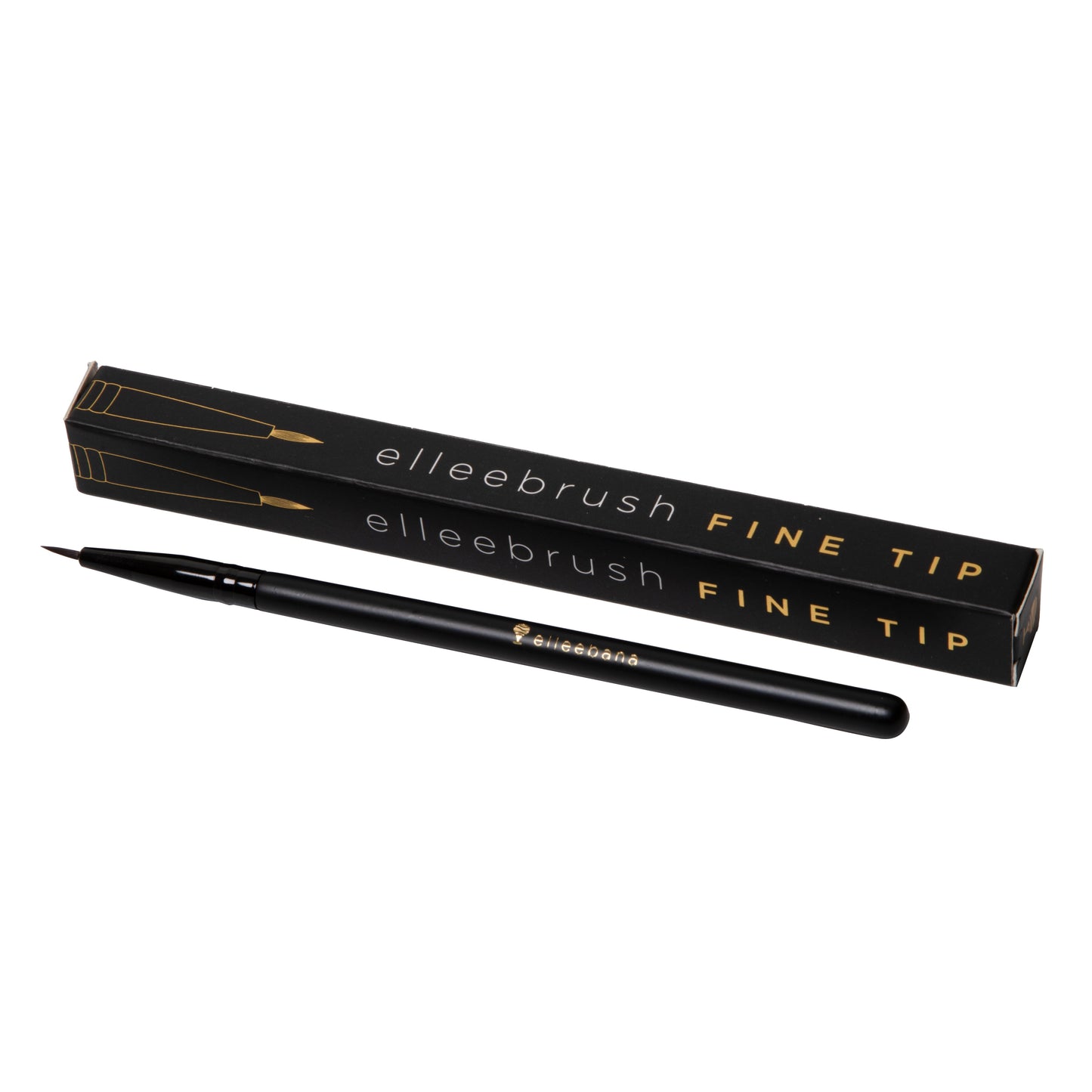 ElleeBRUSH Fine Tip tool with slim, tapered synthetic bristles, designed for precise product application on short lashes, outer corners, and delicate areas during lash lift treatments.