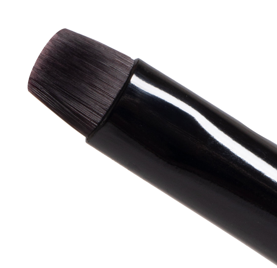 ElleeBRUSH Flat Tip tool with firm synthetic bristles, designed for precise lotion and balm application during lash lift and tint procedures.