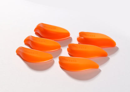 Set of ultra-soft, glueless Elleebana Flex Shields silicone lash lift rods, designed with left and right side markings for custom eye-fitting without eyelid adhesive.