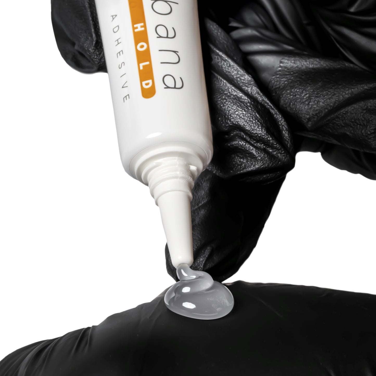 Elleebana StrongHold Lash Lift Adhesive 10ml squeeze tube and box packaging formulated with Keratin and Biotin.