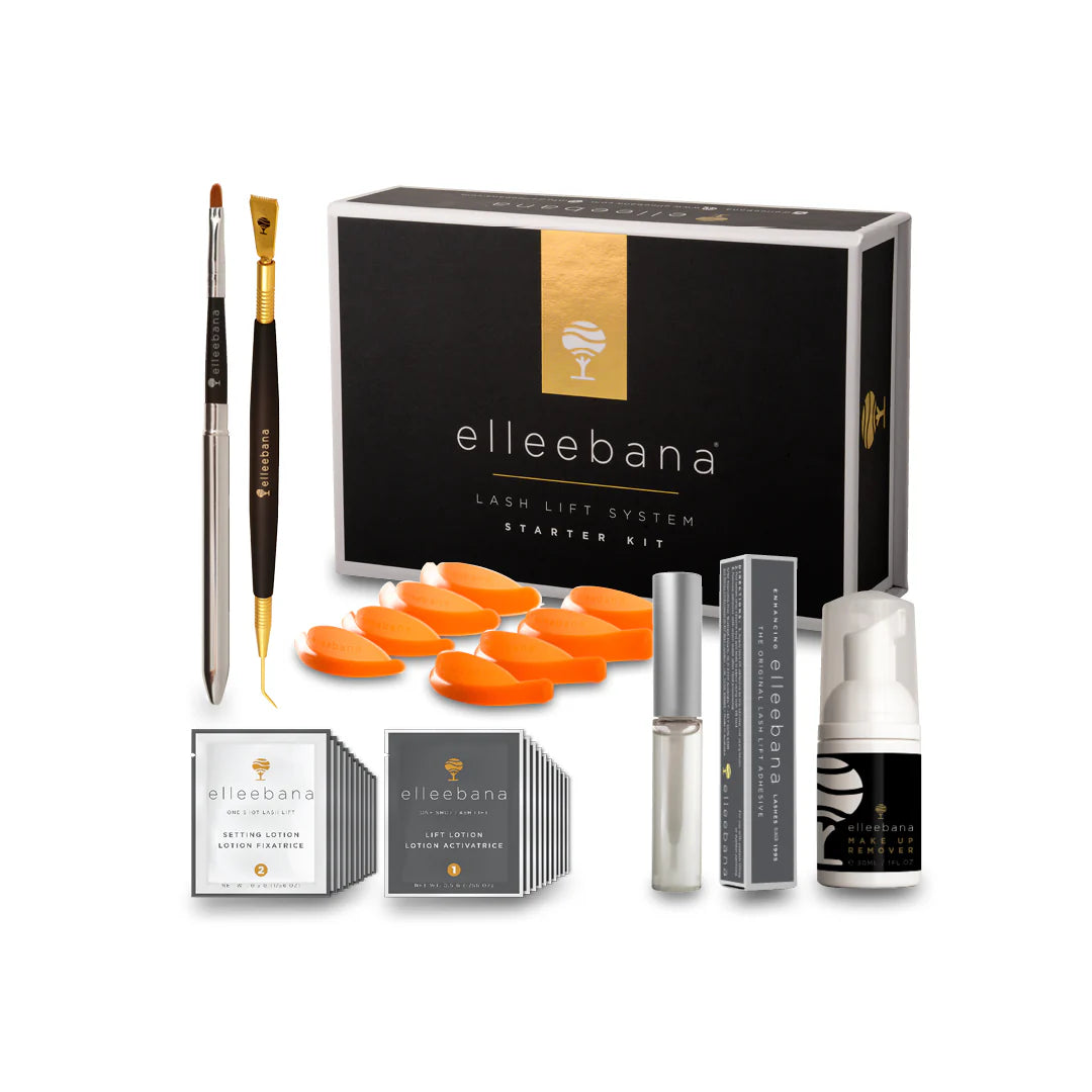 1-day accredited in-salon Elleebana Lash Lift and Belmacil tint training course package for London NW11, including live model practice and a full professional lash lift and tint starter kit.