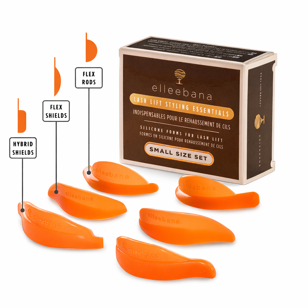 Elleebana Medium Flex Trio Pack containing pairs of medium-sized Flex Rods, Flex Shields, and Flex Hybrid Shields crafted from flexible silicone with tree tab grips.