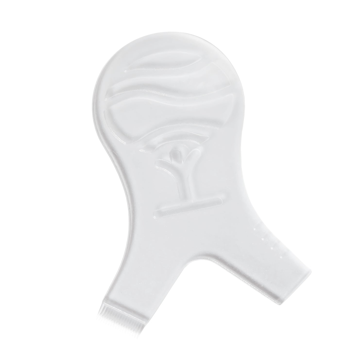 Pack of 10 tree-shaped plastic Y-tools for lash lifting, featuring an ergonomic Elleebana tree grip, fine-tooth comb edge for precise lash separation, and integrated lash length measuring markers for accurate rod and shield sizing.