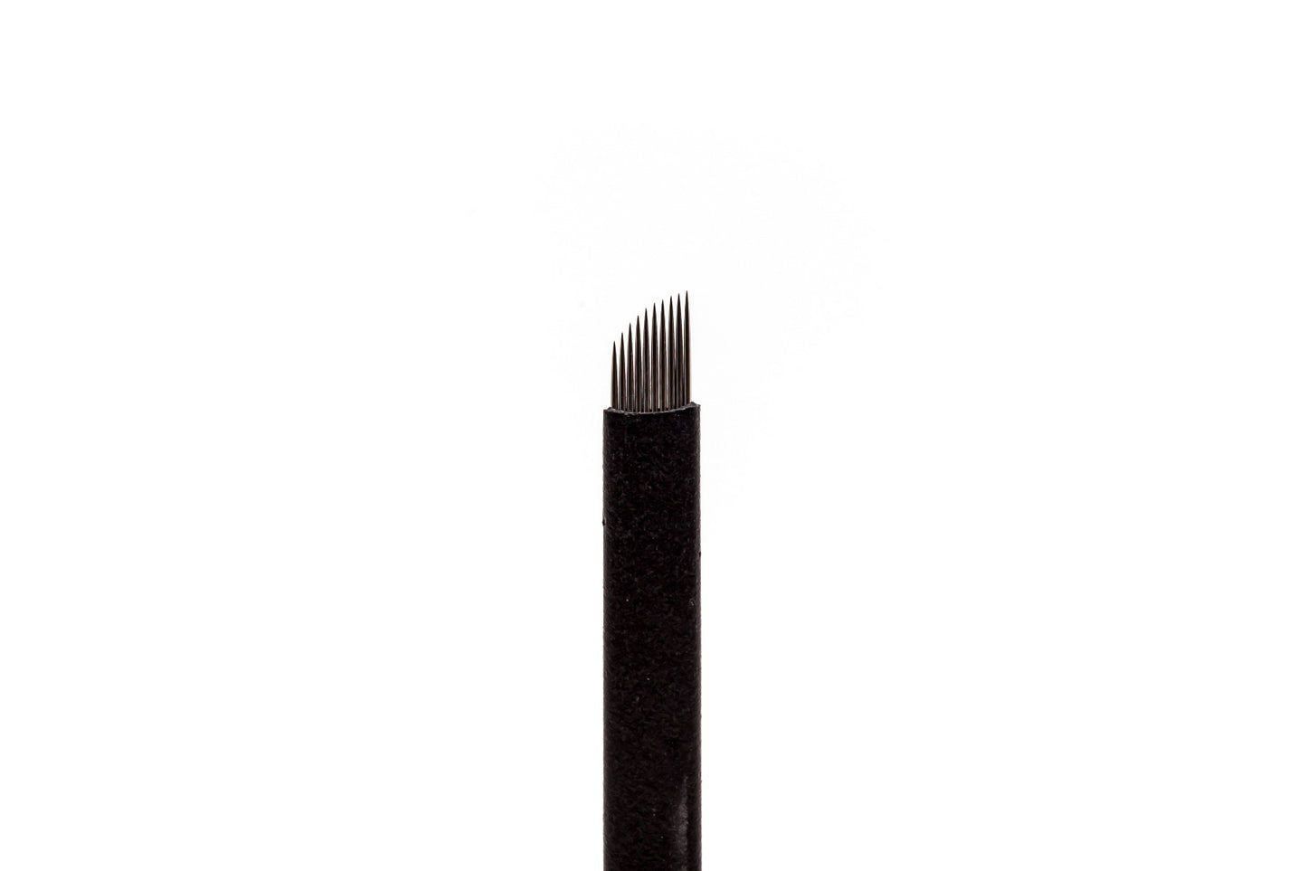Pack of sterile, individually wrapped 0.18mm 10-pin double-sharpened stainless steel microblading blades, designed for ultra-fine, natural hair strokes on narrow brows and fine natural hairs.