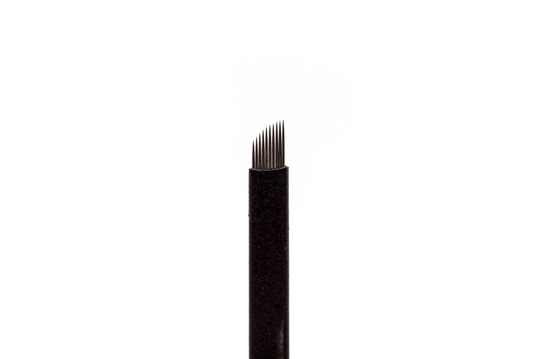 Pack of sterile, individually wrapped 0.18mm 10-pin double-sharpened stainless steel microblading blades, designed for ultra-fine, natural hair strokes on narrow brows and fine natural hairs.