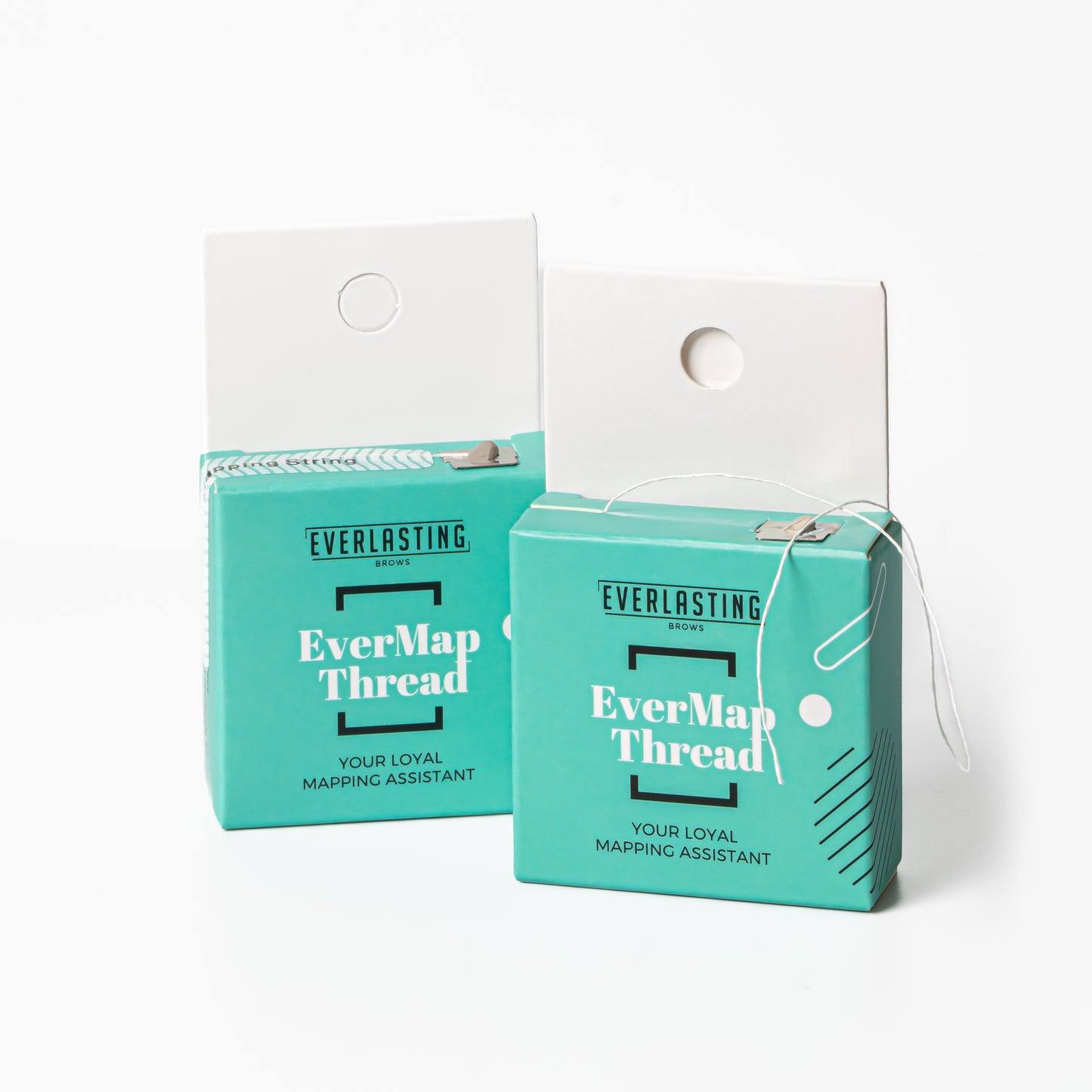 10m reel of Everlasting Brows EverMap pre-inked white mapping thread, formulated with hypoallergenic pigment to streamline eyebrow symmetry mapping for up to 20 microblading and PMU procedures.