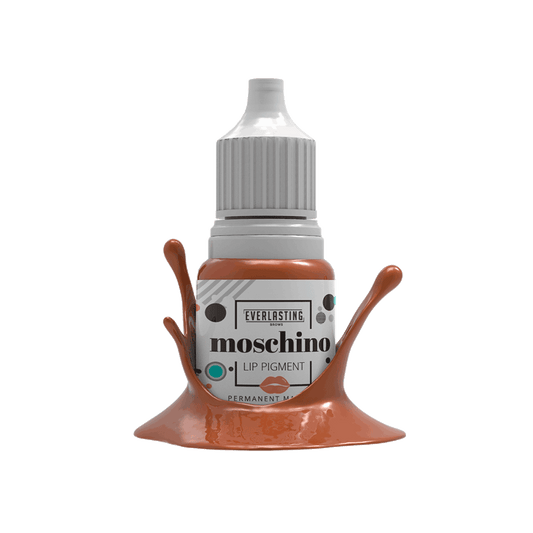 10ml bottle of Everlasting Brows Moschino lip pigment, a classic neutral nude shade ideal for subtle lip shape correction, natural lip blush procedures, and custom shade mixing.