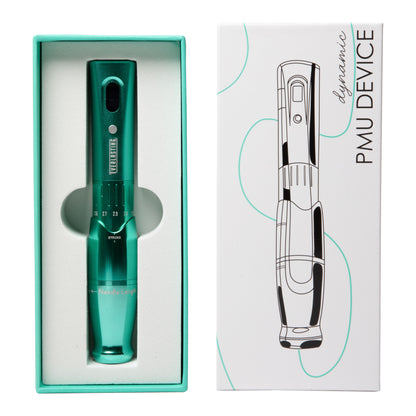 Everlasting Dynamic wireless permanent makeup device with adjustable stroke and extra battery pack, designed for lip blush, eyeliner, ombré brows, and nano strokes.