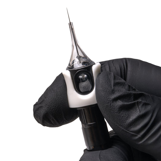 Pack of 16 sterile, precision-engineered universal PMU cartridges designed for high pigment retention, ultra-fine precision, and minimal skin trauma during permanent makeup procedures.