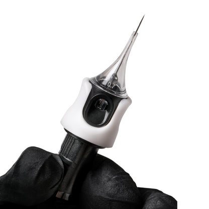Pack of 16 sterile, precision-engineered universal PMU cartridges designed for high pigment retention, ultra-fine precision, and minimal skin trauma during permanent makeup procedures.
