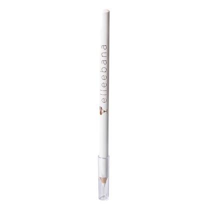 A sharp white eyebrow mapping pencil designed for drawing vivid, smooth outlines on the skin to prep for brow shaping and tinting services.