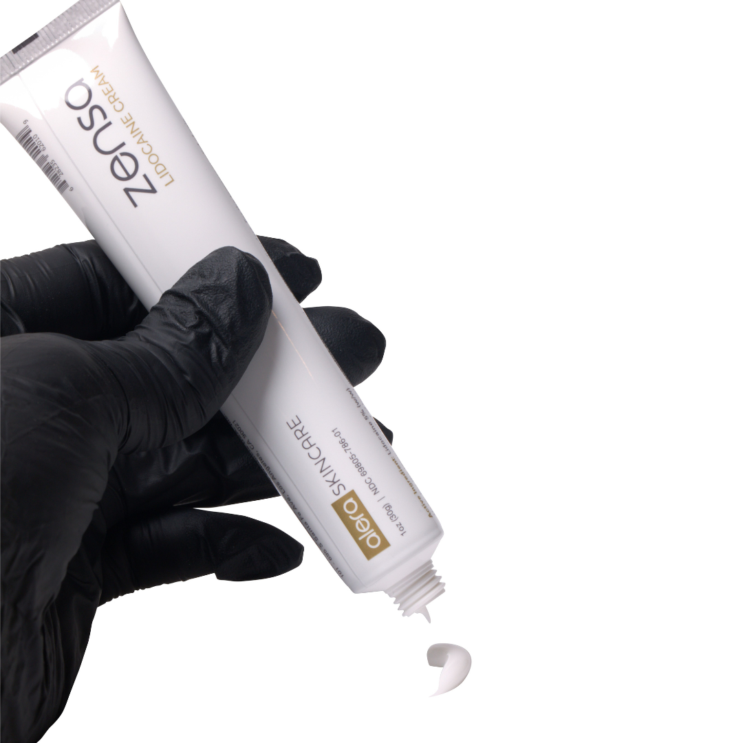 3-pack bundle of 30g Zensa 5% Lidocaine pre-procedure topical numbing cream tubes, formulated to minimize discomfort for permanent makeup, microblading, and tattooing without restricting blood flow.