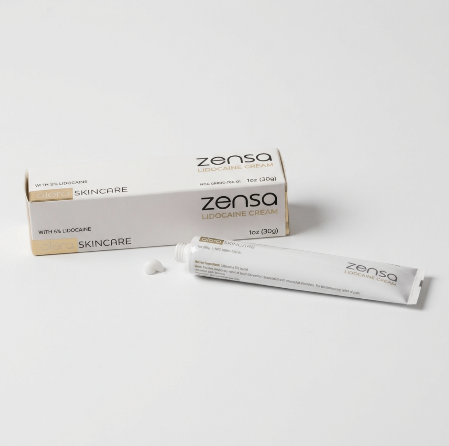 3-pack bundle of 30g Zensa 5% Lidocaine pre-procedure topical numbing cream tubes, formulated to minimize discomfort for permanent makeup, microblading, and tattooing without restricting blood flow.