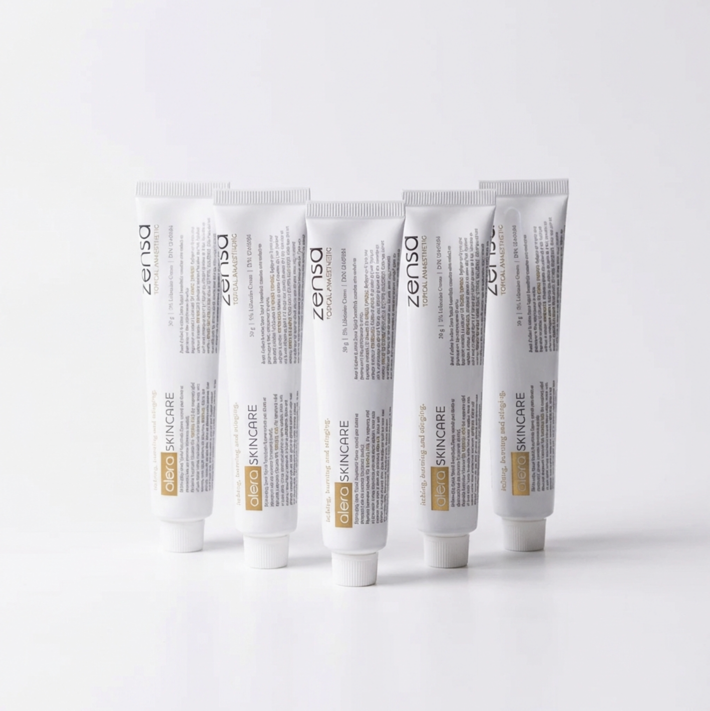 Zensa Pre-Procedure Topical Numbing Cream 30g tube with 5% lidocaine packaging.
