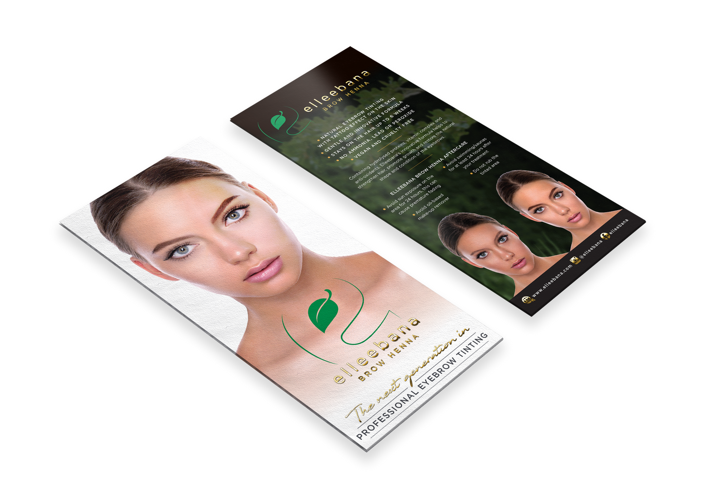 Henna Brows 2 in 1 salon leaflets, promo and aftercare pack of 50 flyers