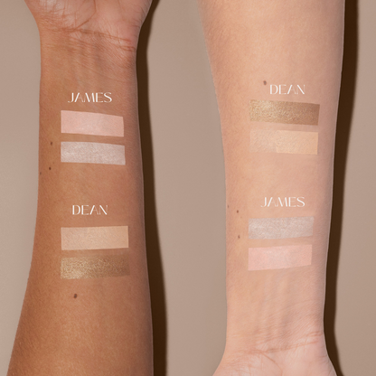 Dual-ended B'KATE brow highlighter pencil featuring a matte lifting shade and a shimmering champagne highlight, formulated as vegan and cruelty-free for brow bone enhancement.