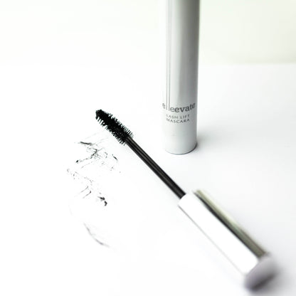 Elleevate Lash Lift Mascara 10ml tube and packaging box by Elleebana for natural lash strengthening and post-lift enhancement.