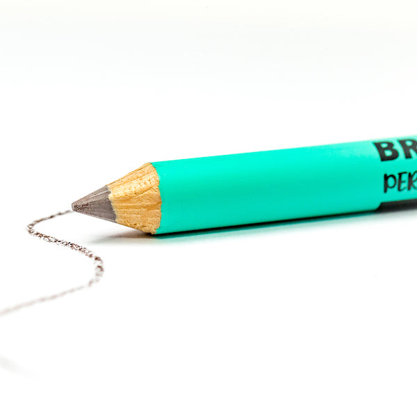A pack of 5 brown single-use Everlasting predraw brow pencils packaged in a clear protective pouch for PMU and microblading mapping.