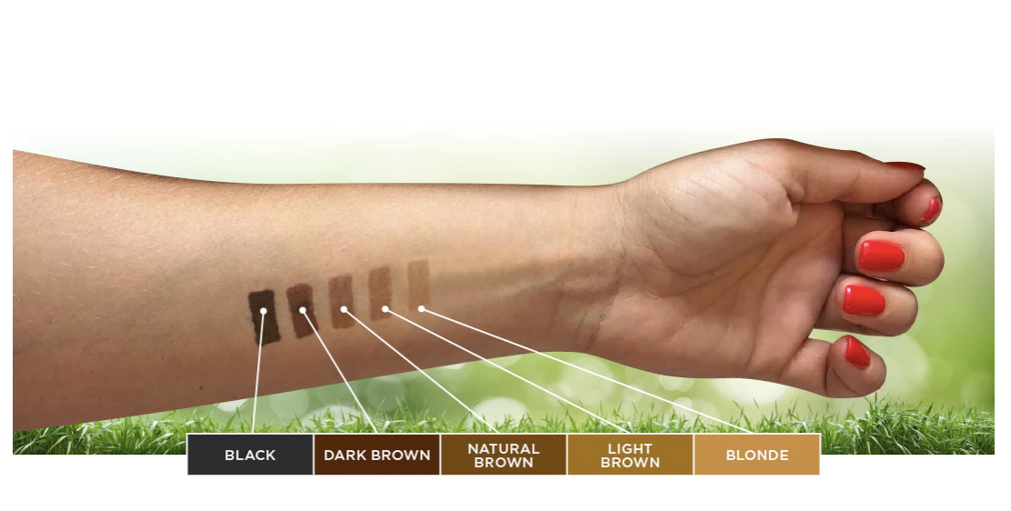 A container of Elleebana Brow Henna powder, a plant-based professional eyebrow tint designed to provide a tattoo-like skin stain and strengthen brow hairs for up to six weeks.