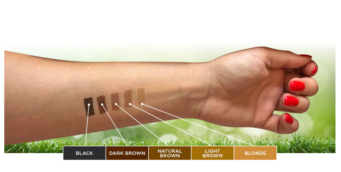 A container of Elleebana Brow Henna powder, a plant-based professional eyebrow tint designed to provide a tattoo-like skin stain and strengthen brow hairs for up to six weeks.