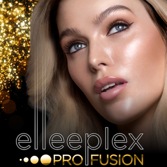 Online conversion training course package for certified brow artists transitioning to Elleebana Elleeplex Profusion brow lamination, including 3-month course access, a 10-shot lotion pack, and an official certificate upon case study completion.