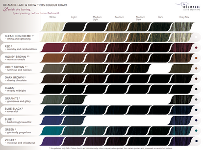 Belmacil Lash & Brow Tints 20g | Fast to develop | Vibrant tint colours